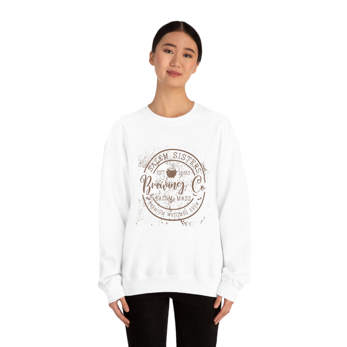 Salem Sisters Halloween Crewneck Sweater | Bewitchingly Stylish Sweatshirt