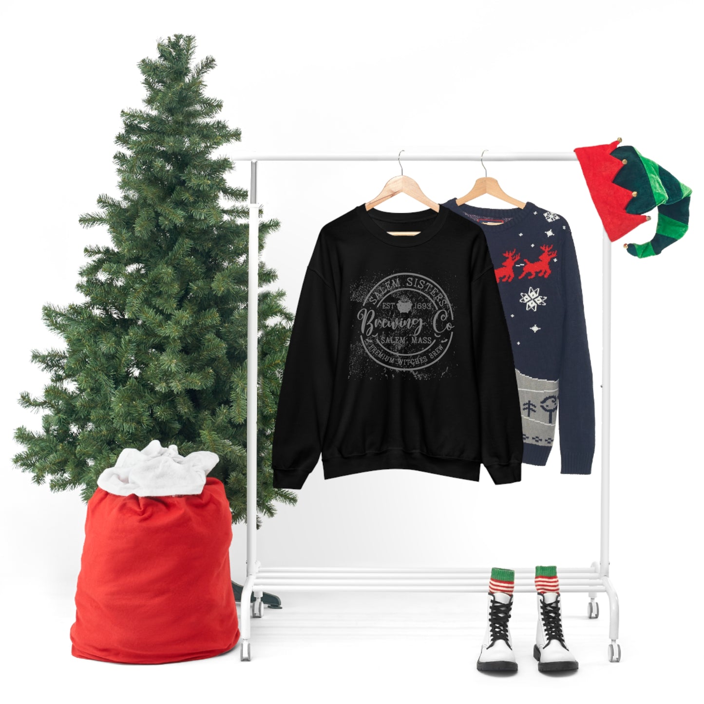 Salem Sisters Halloween Crewneck Sweater | Bewitchingly Stylish Sweatshirt