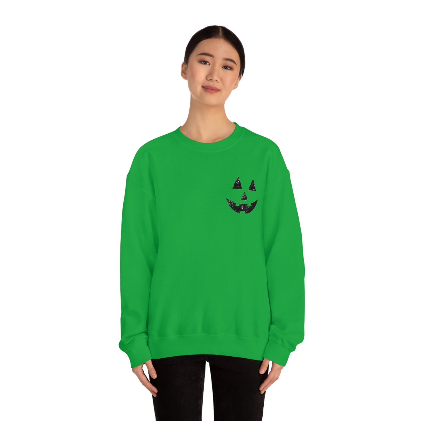 Spooky Halloween Jack-o'-Lantern Crewneck Sweater | Pumpkin Crewneck Sweatshirt