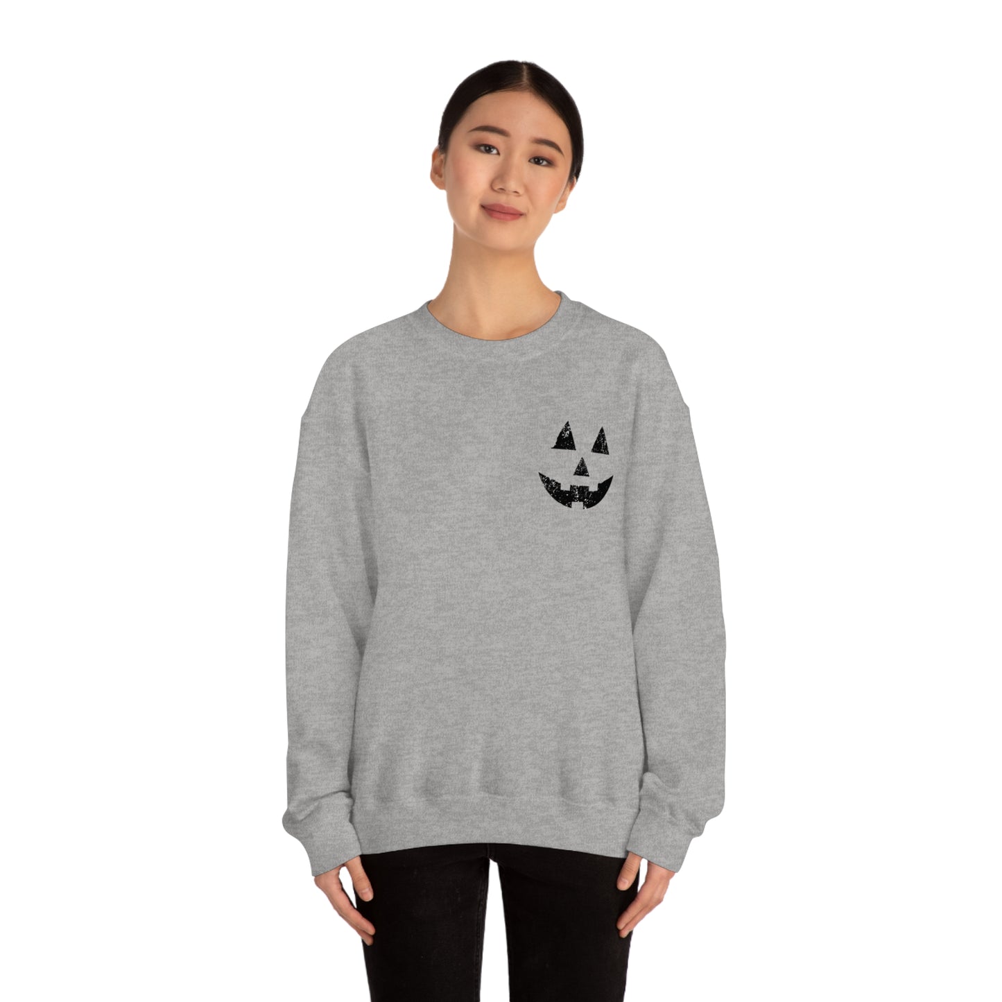 Spooky Halloween Jack-o'-Lantern Crewneck Sweater | Pumpkin Crewneck Sweatshirt
