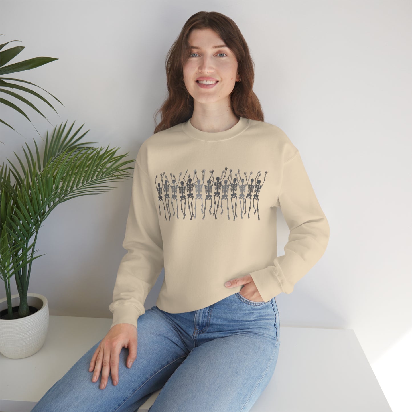 Skeleton Halloween Crewneck Sweater | Spooktacularly Stylish Sweatshirt