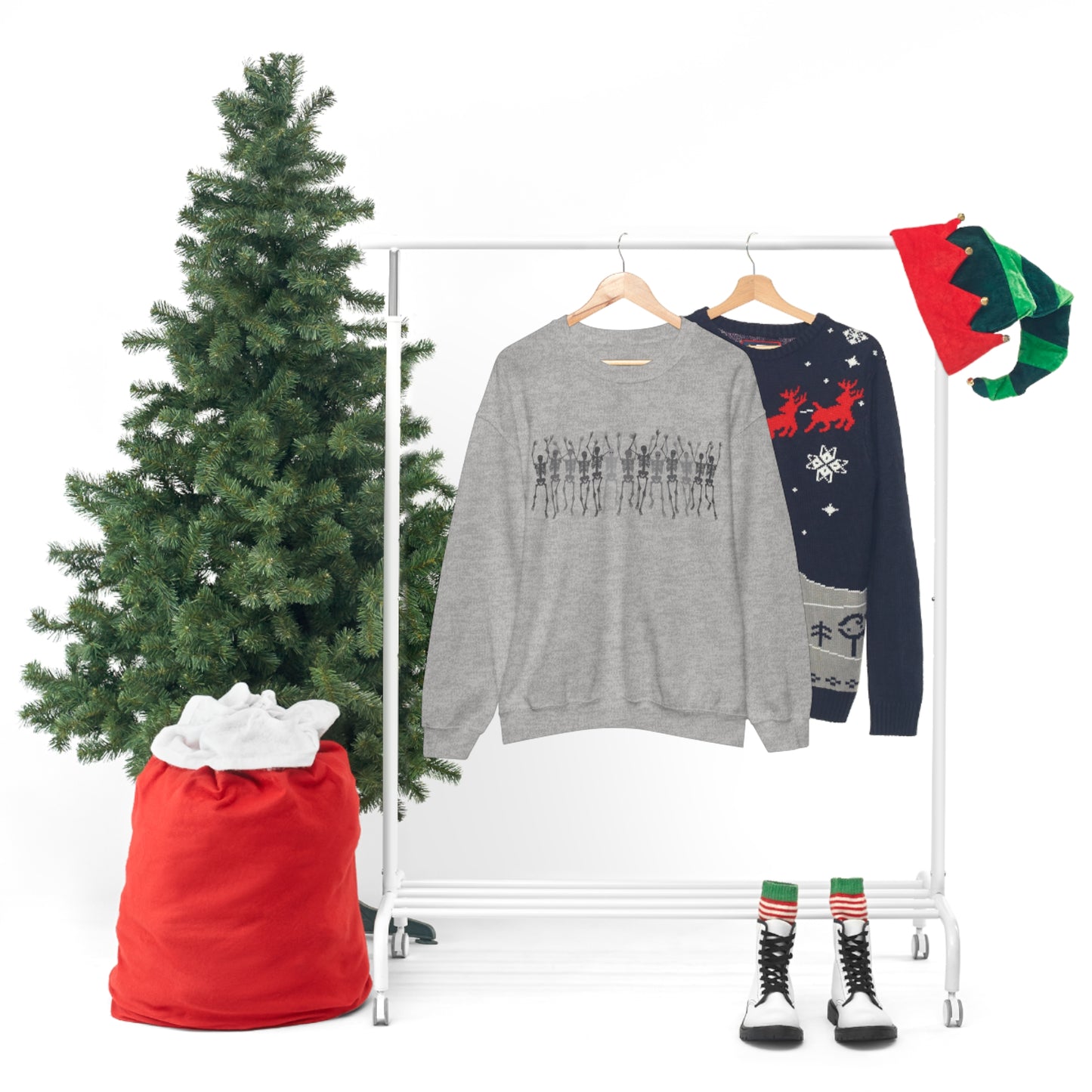 Skeleton Halloween Crewneck Sweater | Spooktacularly Stylish Sweatshirt
