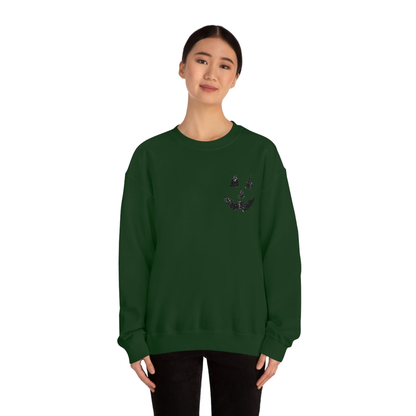 Spooky Halloween Jack-o'-Lantern Crewneck Sweater | Pumpkin Crewneck Sweatshirt