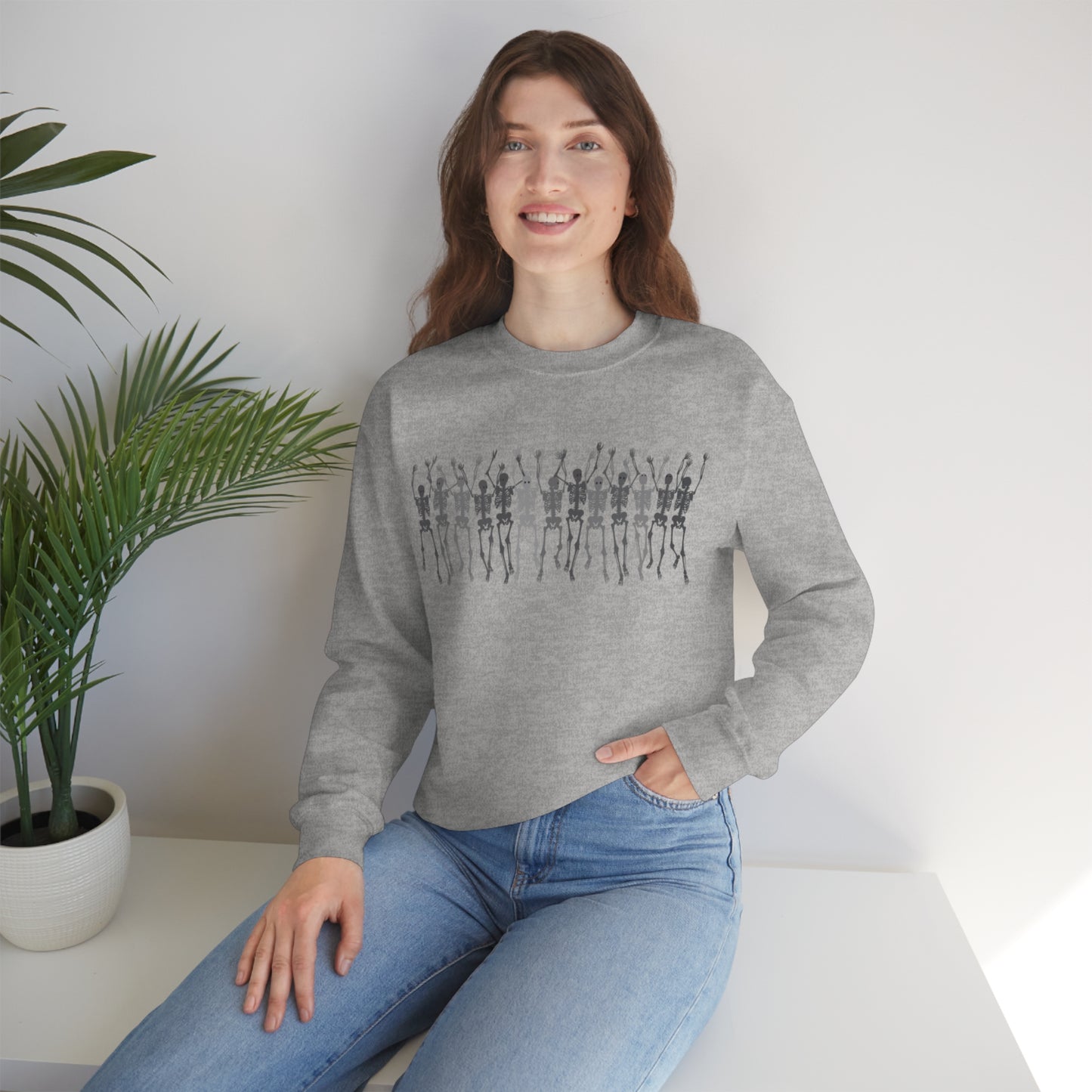 Skeleton Halloween Crewneck Sweater | Spooktacularly Stylish Sweatshirt