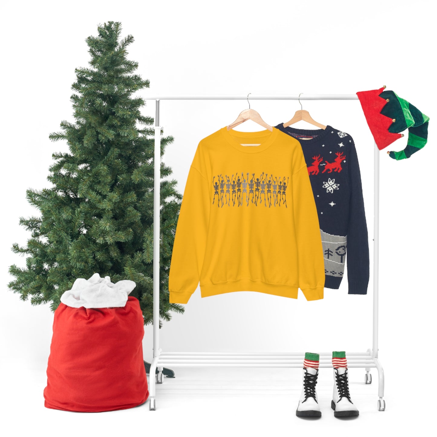 Skeleton Halloween Crewneck Sweater | Spooktacularly Stylish Sweatshirt