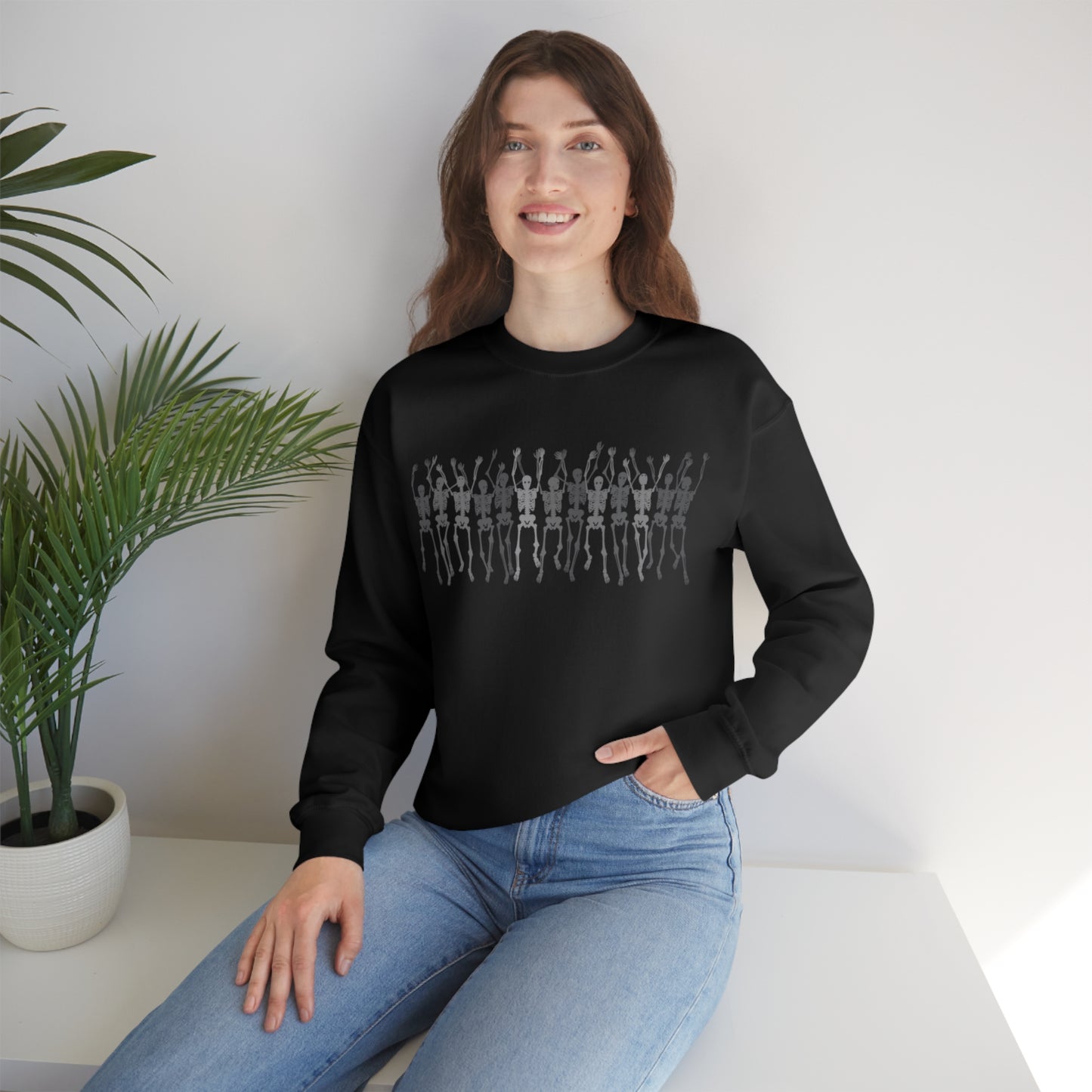 Skeleton Halloween Crewneck Sweater | Spooktacularly Stylish Sweatshirt