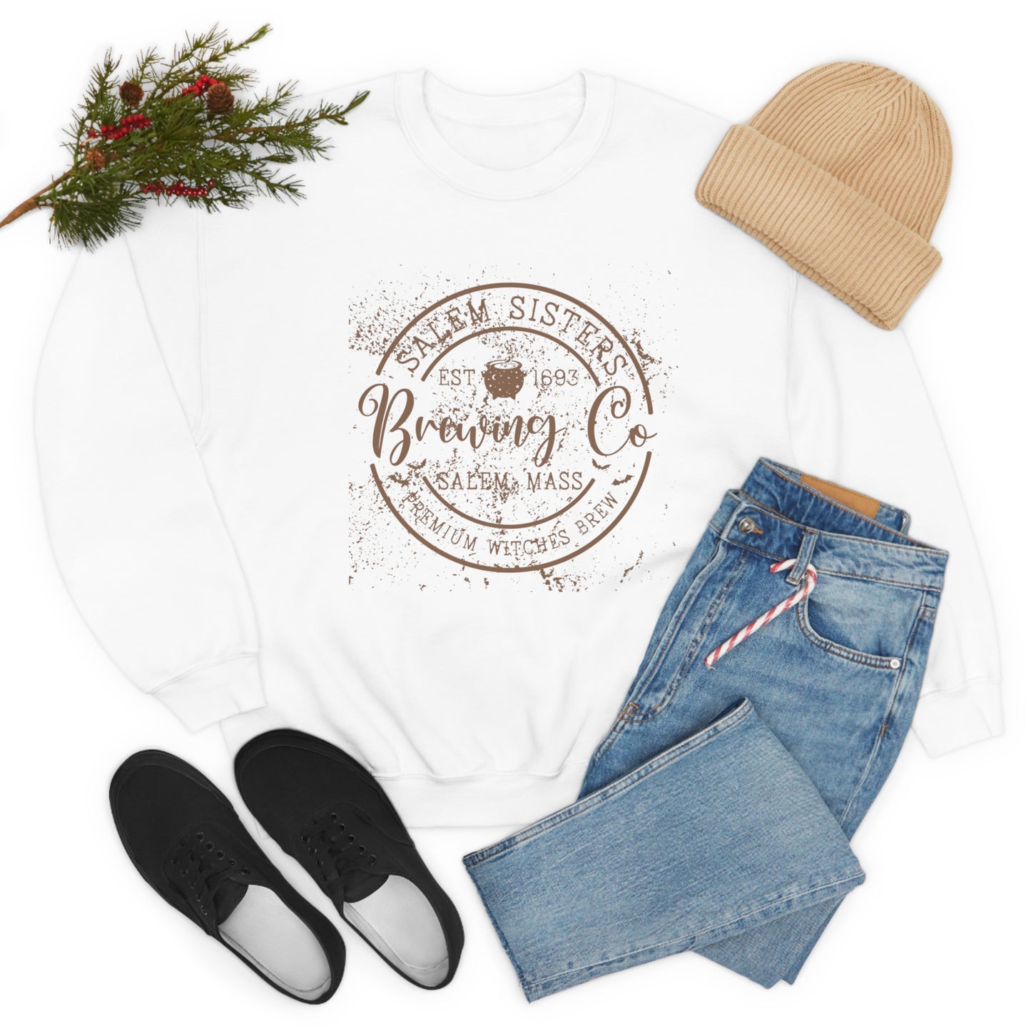 Salem Sisters Halloween Crewneck Sweater | Bewitchingly Stylish Sweatshirt