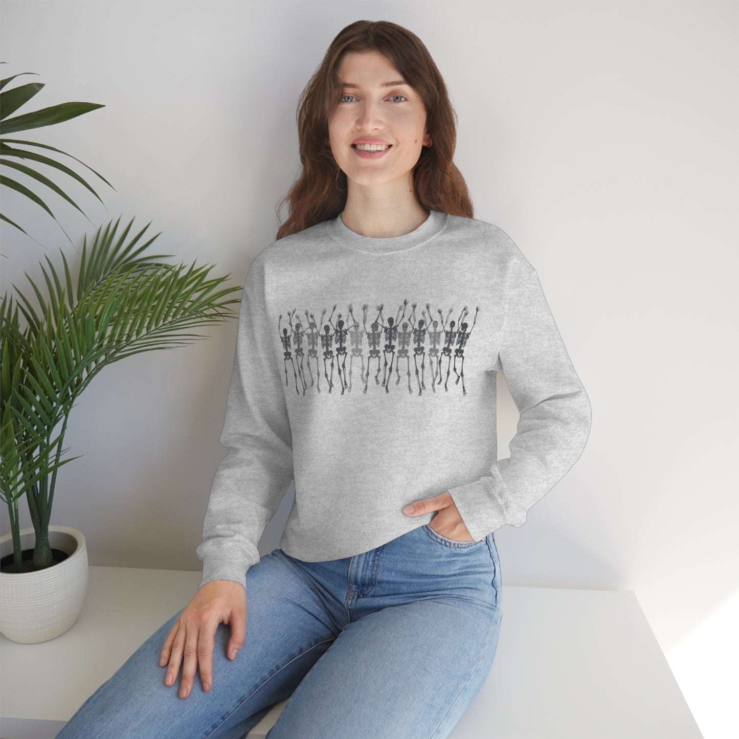 Skeleton Halloween Crewneck Sweater | Spooktacularly Stylish Sweatshirt