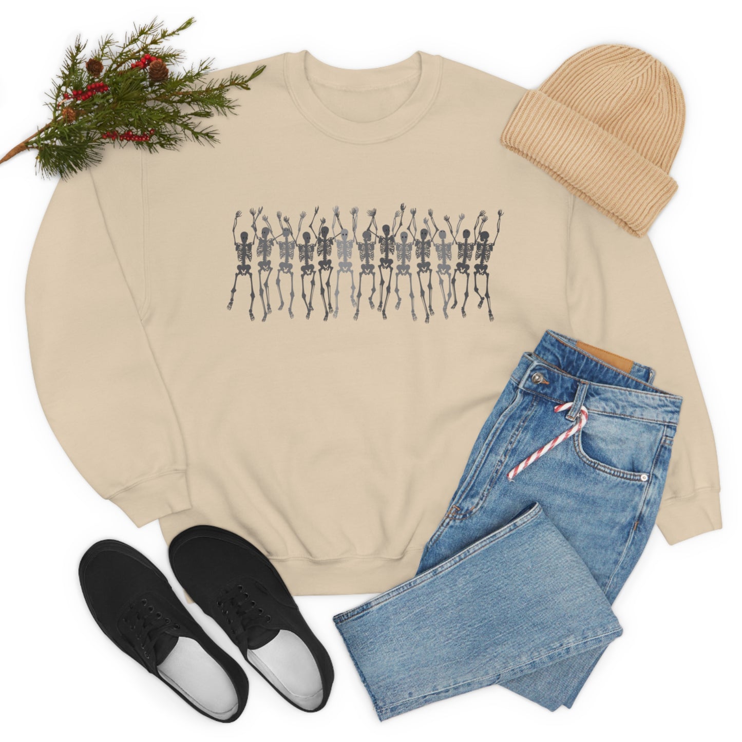 Skeleton Halloween Crewneck Sweater | Spooktacularly Stylish Sweatshirt