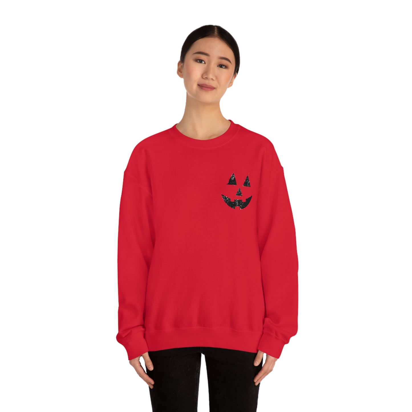 Spooky Halloween Jack-o'-Lantern Crewneck Sweater | Pumpkin Crewneck Sweatshirt