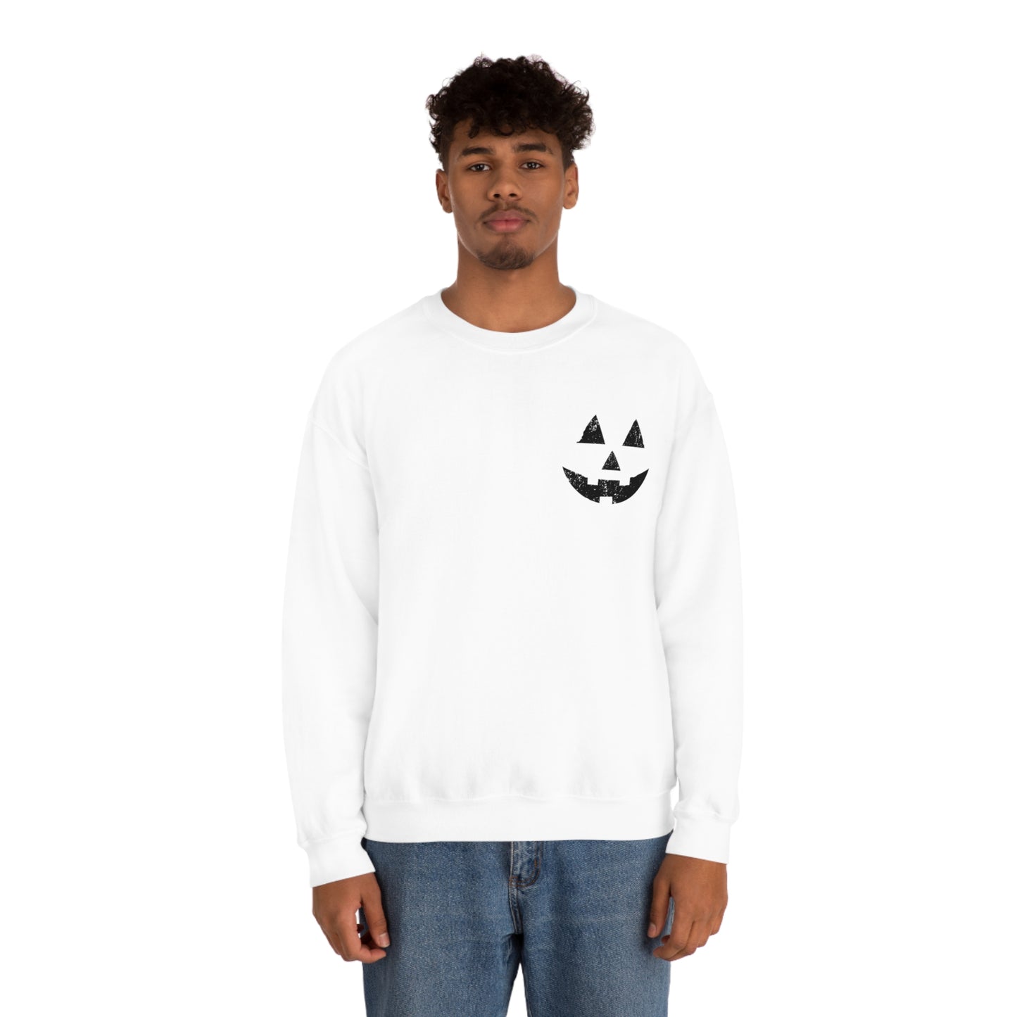 Spooky Halloween Jack-o'-Lantern Crewneck Sweater | Pumpkin Crewneck Sweatshirt