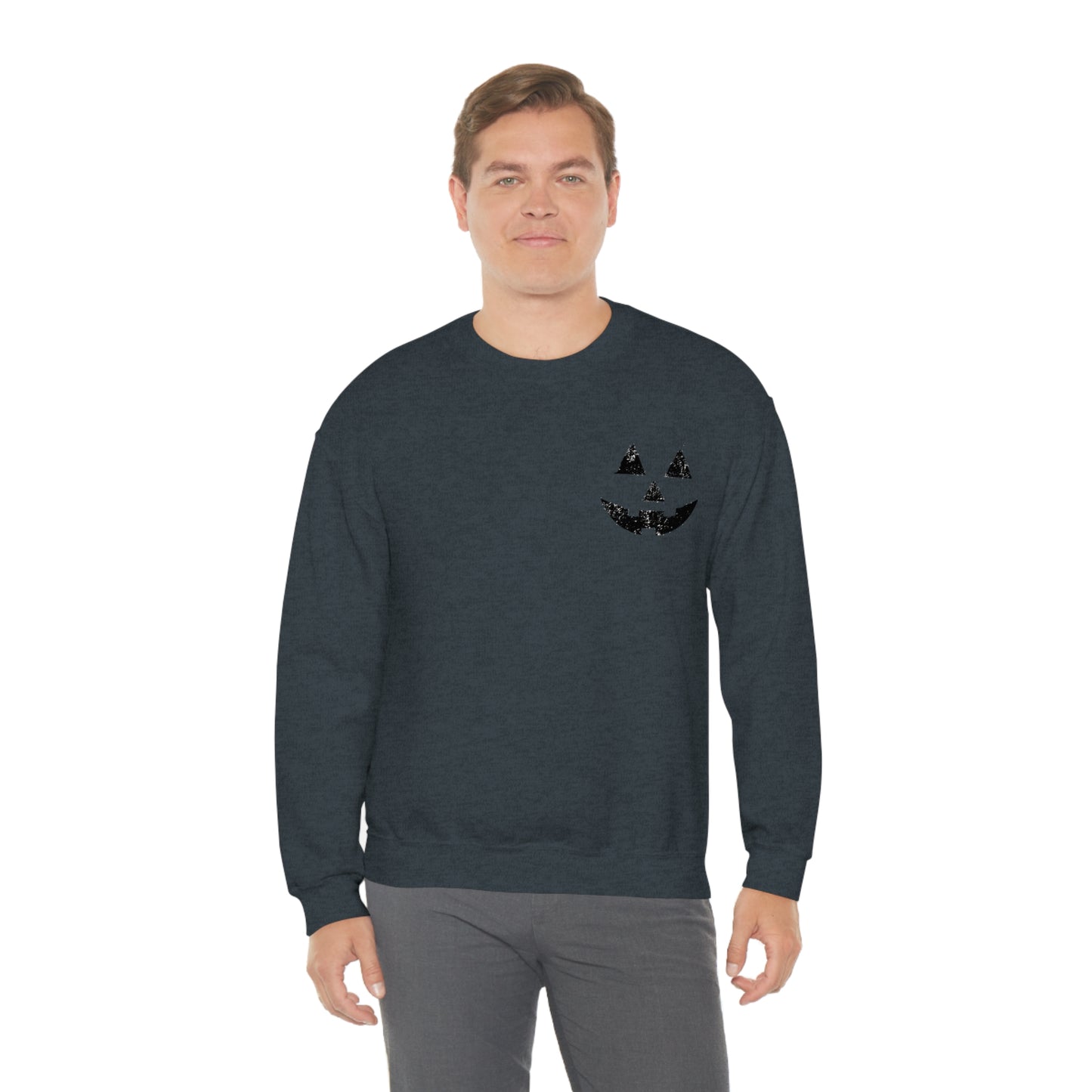 Spooky Halloween Jack-o'-Lantern Crewneck Sweater | Pumpkin Crewneck Sweatshirt