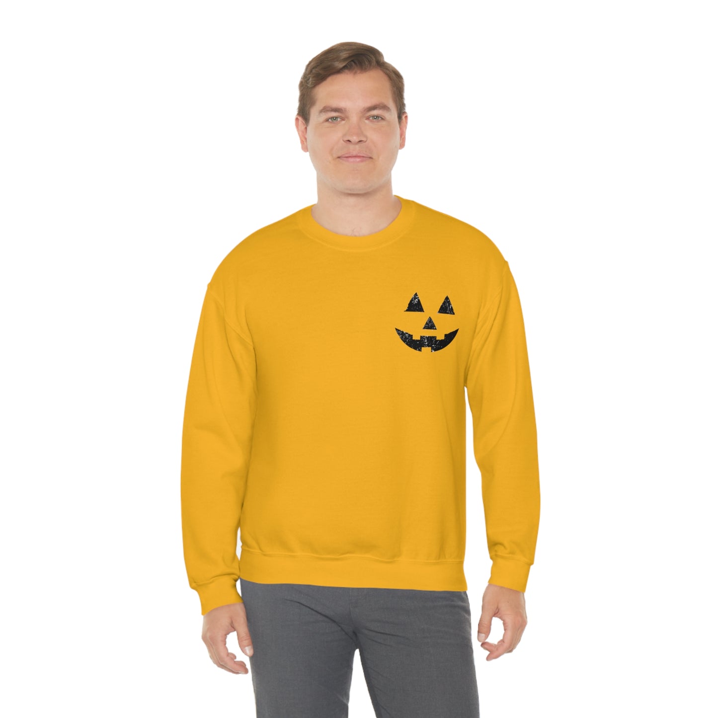 Spooky Halloween Jack-o'-Lantern Crewneck Sweater | Pumpkin Crewneck Sweatshirt