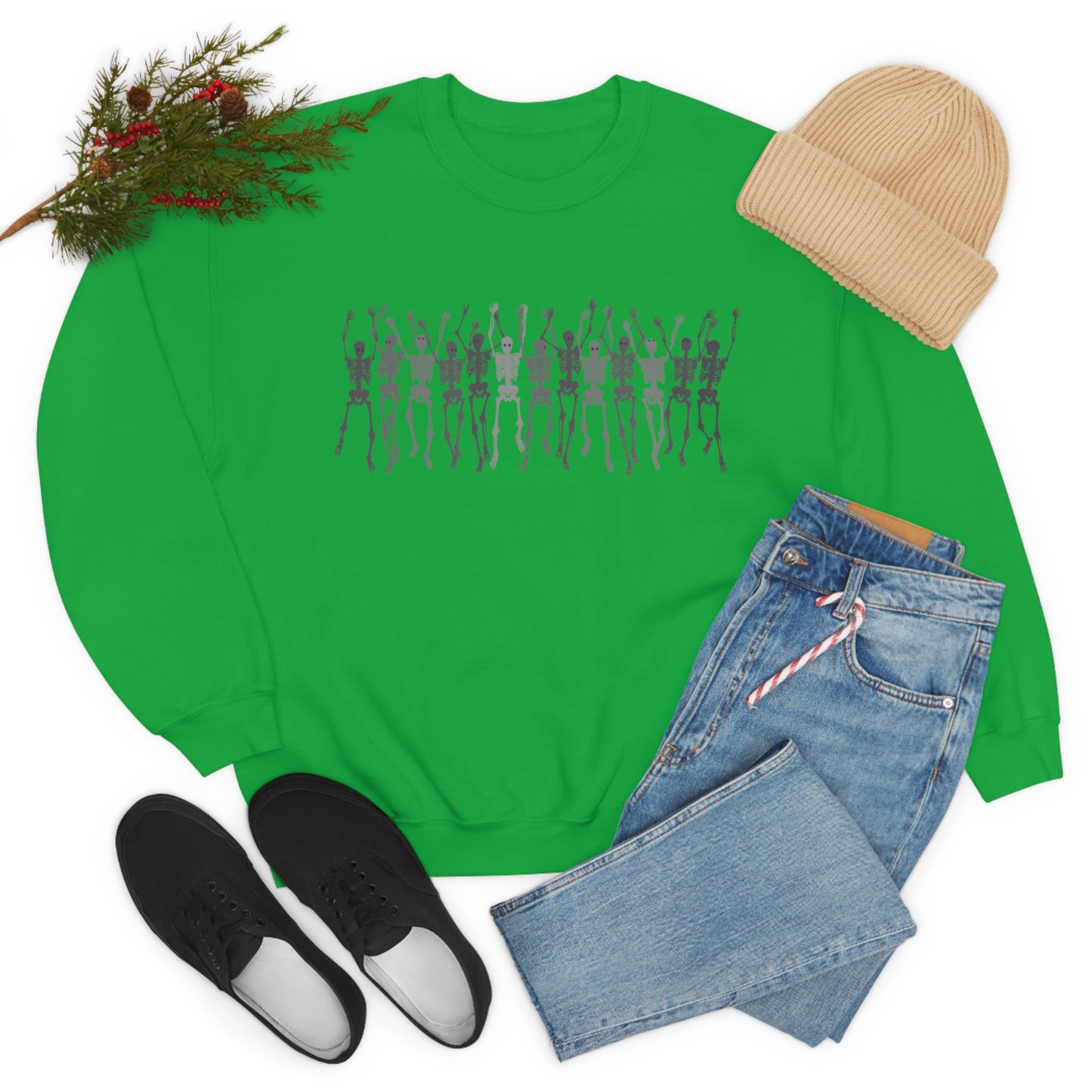 Skeleton Halloween Crewneck Sweater | Spooktacularly Stylish Sweatshirt