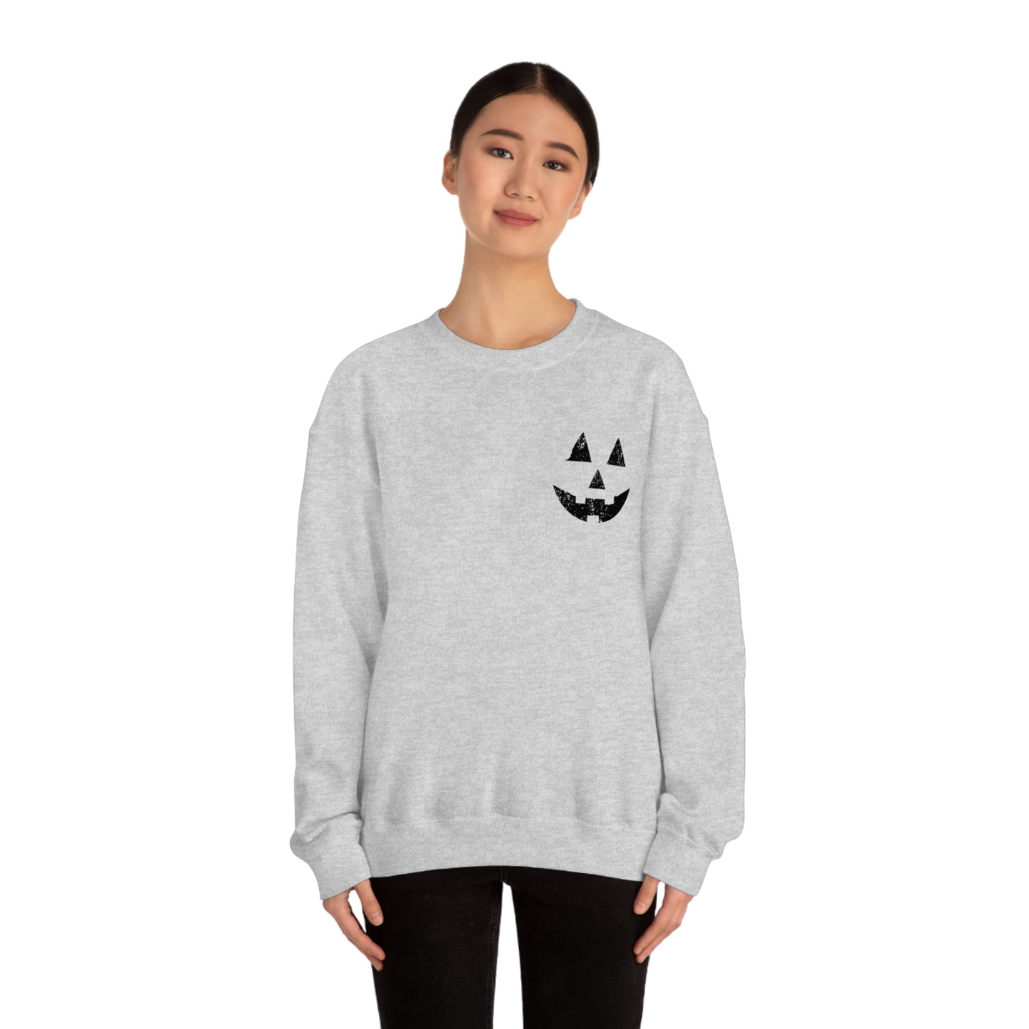 Spooky Halloween Jack-o'-Lantern Crewneck Sweater | Pumpkin Crewneck Sweatshirt