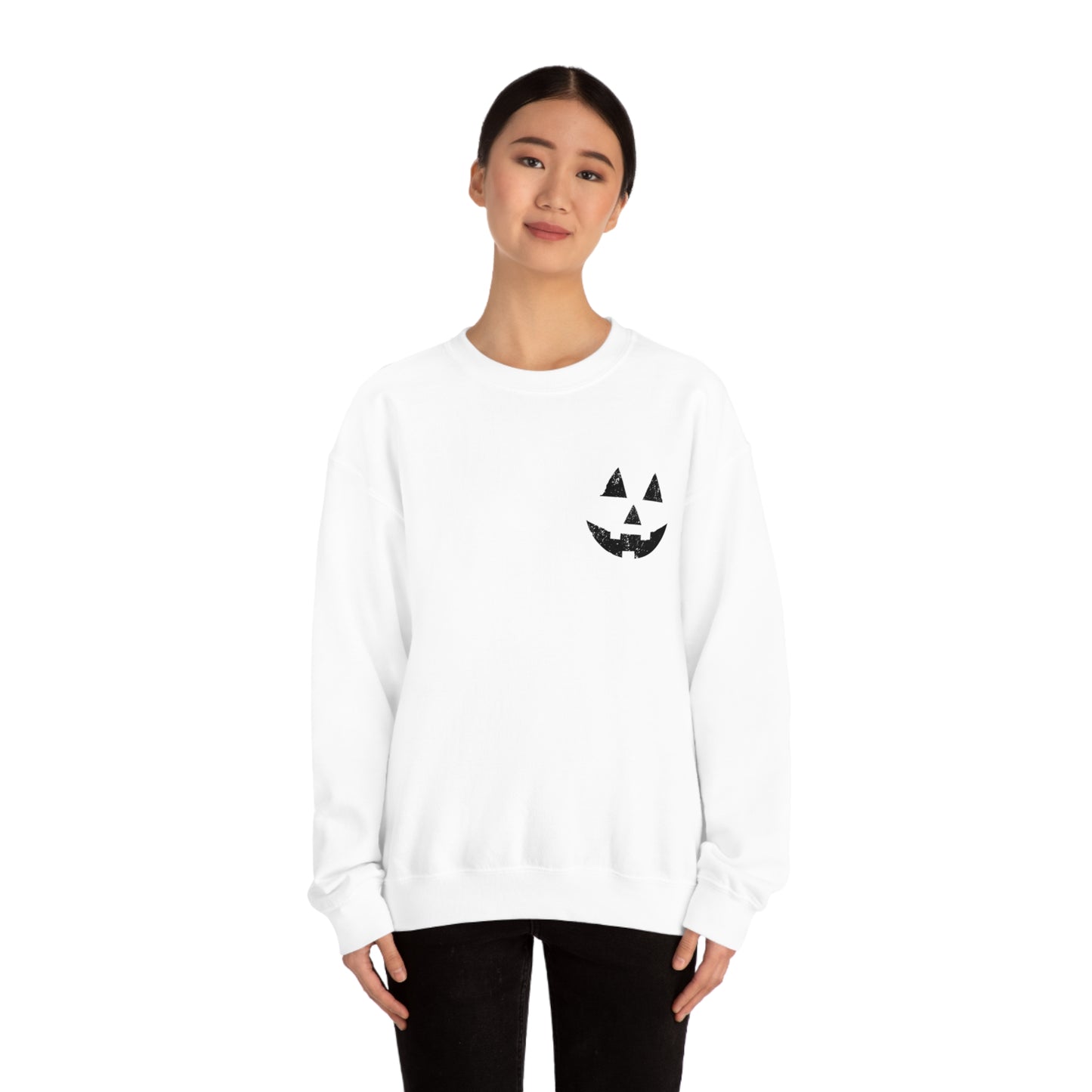 Spooky Halloween Jack-o'-Lantern Crewneck Sweater | Pumpkin Crewneck Sweatshirt