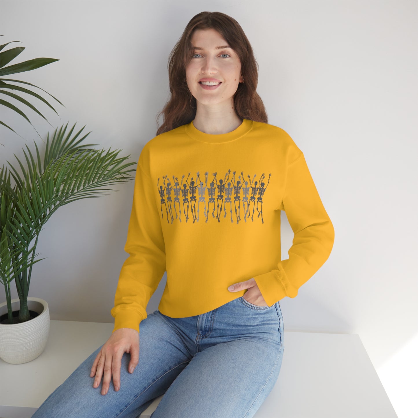 Skeleton Halloween Crewneck Sweater | Spooktacularly Stylish Sweatshirt