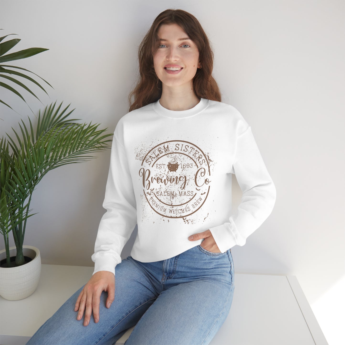 Salem Sisters Halloween Crewneck Sweater | Bewitchingly Stylish Sweatshirt