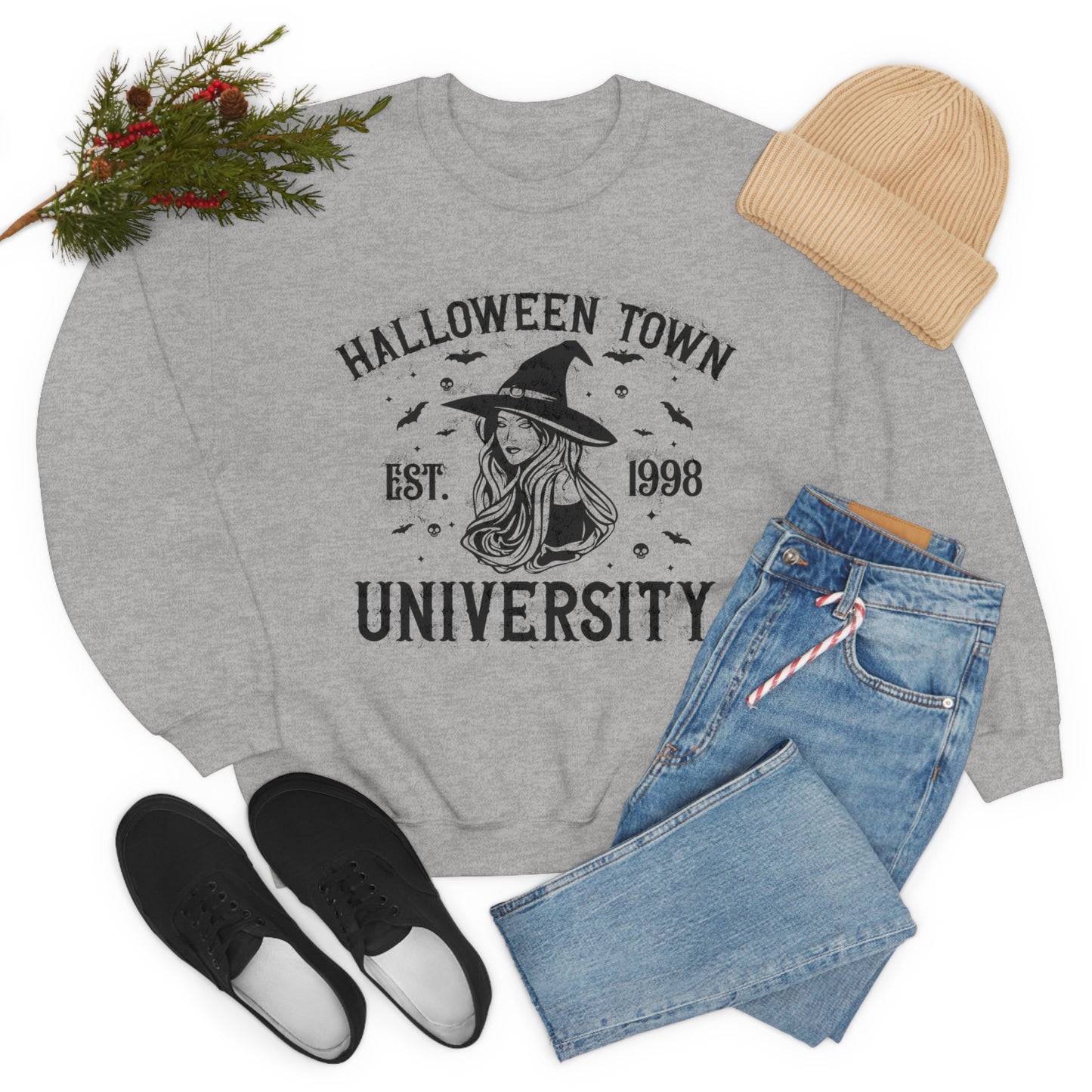 Halloweentown Crewneck Sweater | Halloween Fall Crewneck Sweatshirt