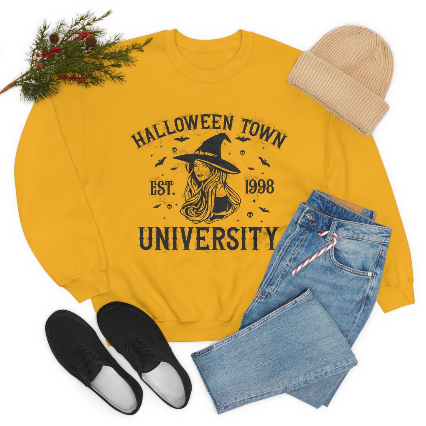Halloweentown Crewneck Sweater | Halloween Fall Crewneck Sweatshirt