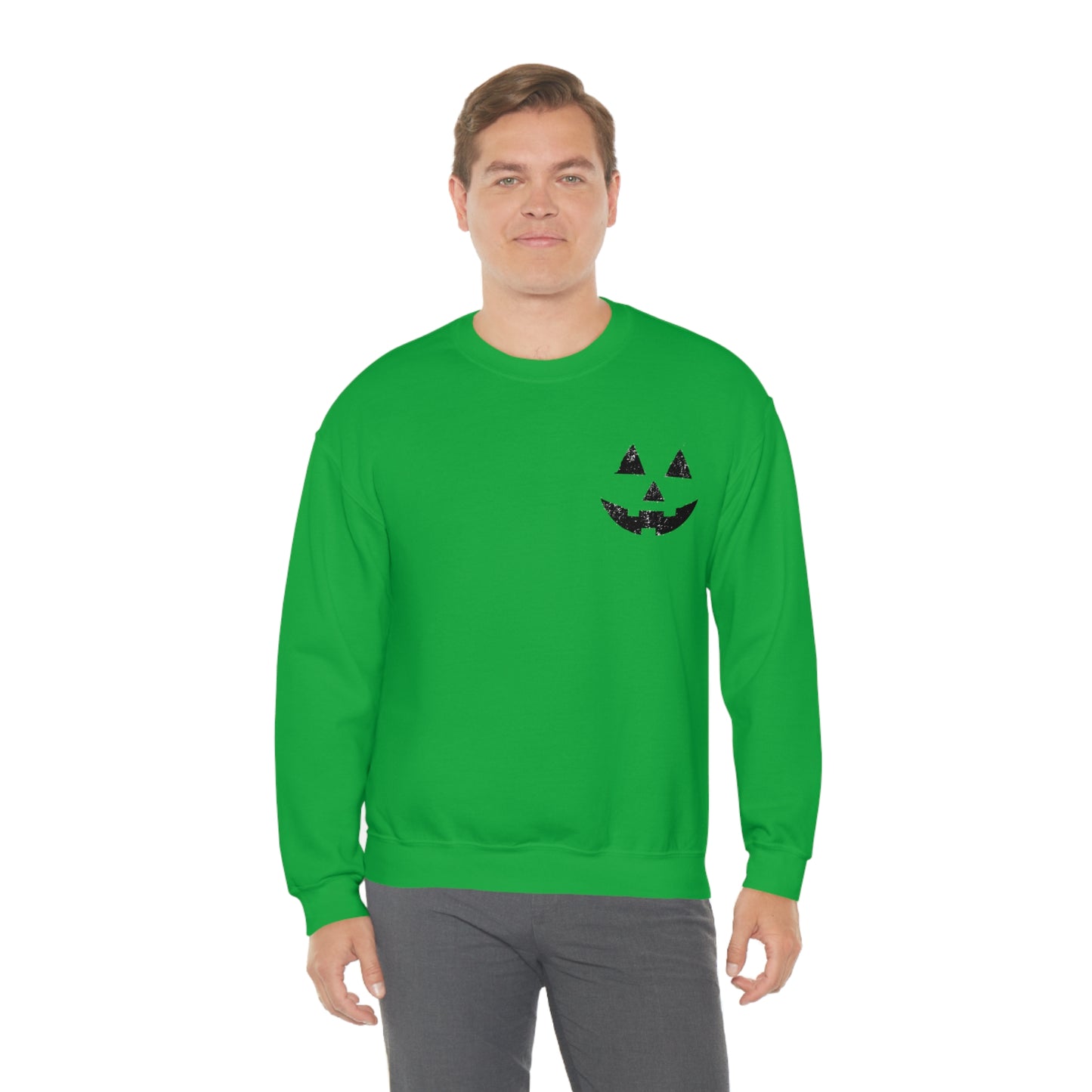 Spooky Halloween Jack-o'-Lantern Crewneck Sweater | Pumpkin Crewneck Sweatshirt