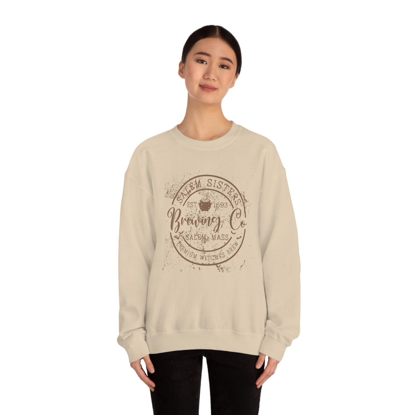 Salem Sisters Halloween Crewneck Sweater | Bewitchingly Stylish Sweatshirt