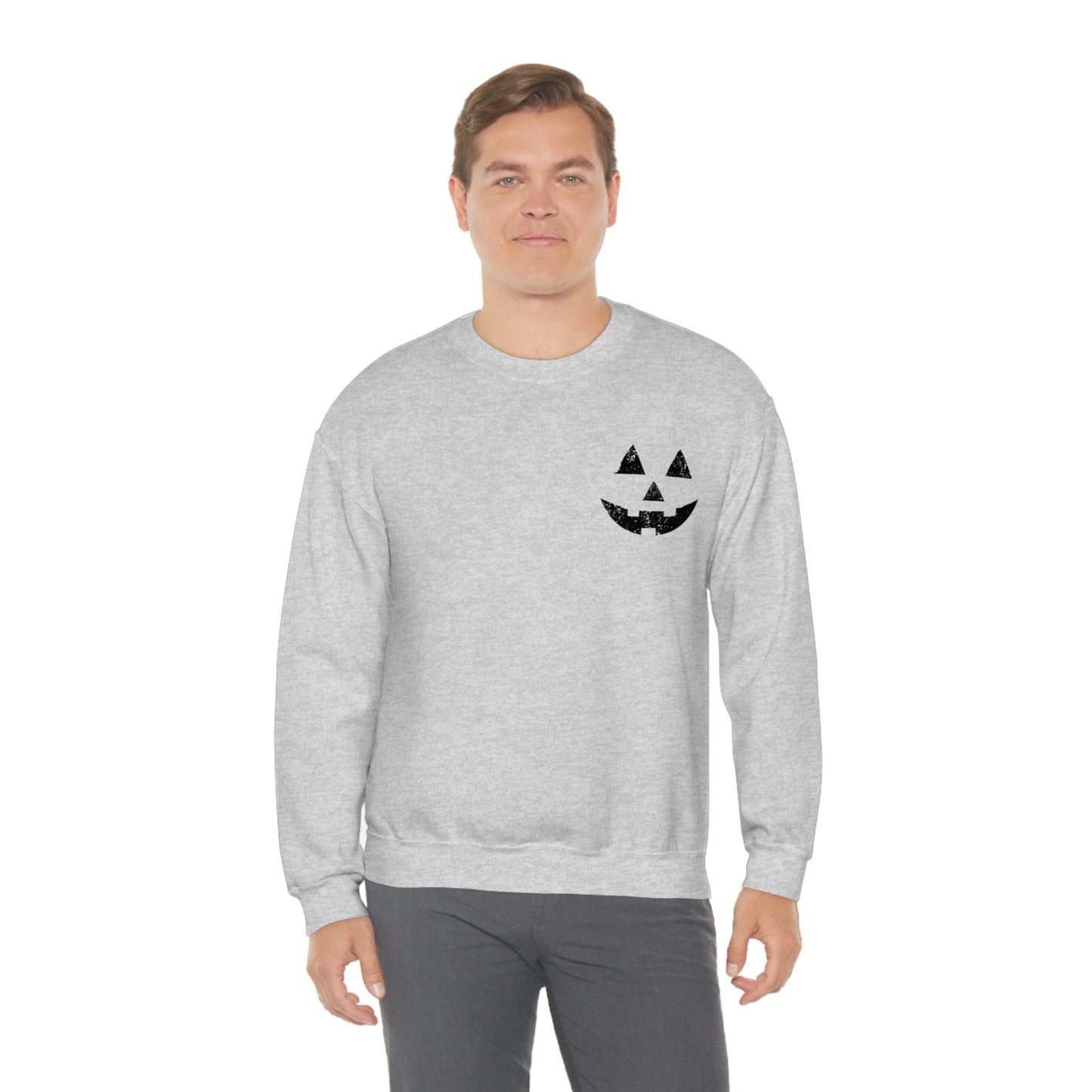Spooky Halloween Jack-o'-Lantern Crewneck Sweater | Pumpkin Crewneck Sweatshirt