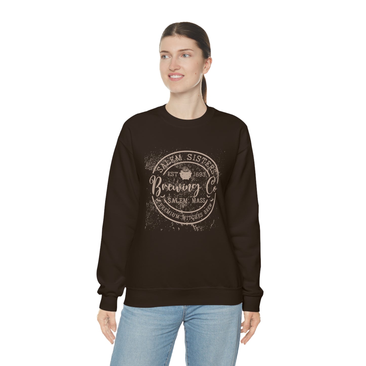 Salem Sisters Halloween Crewneck Sweater | Bewitchingly Stylish Sweatshirt