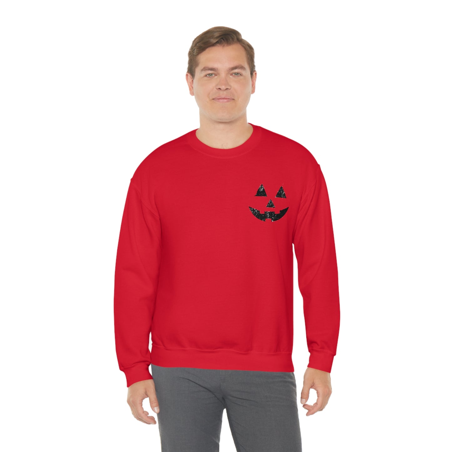 Spooky Halloween Jack-o'-Lantern Crewneck Sweater | Pumpkin Crewneck Sweatshirt