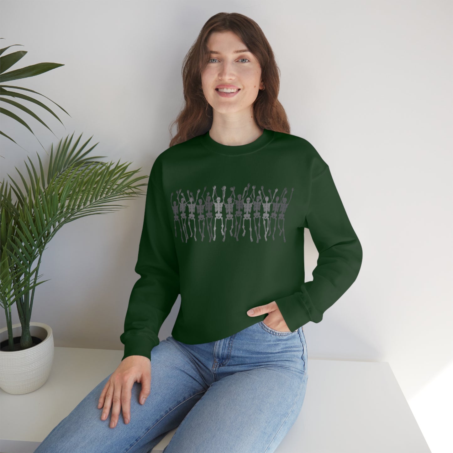 Skeleton Halloween Crewneck Sweater | Spooktacularly Stylish Sweatshirt