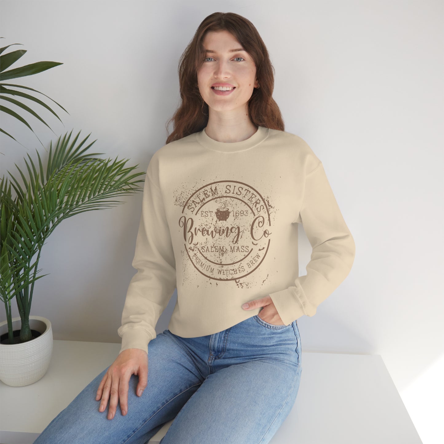 Salem Sisters Halloween Crewneck Sweater | Bewitchingly Stylish Sweatshirt