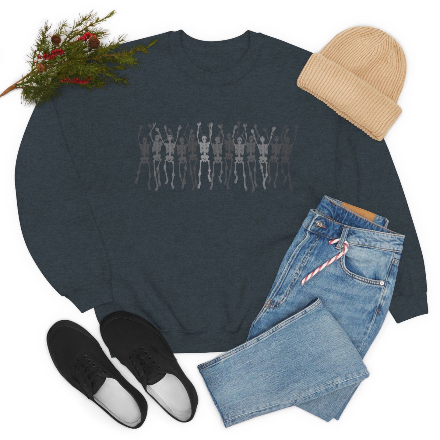 Skeleton Halloween Crewneck Sweater | Spooktacularly Stylish Sweatshirt
