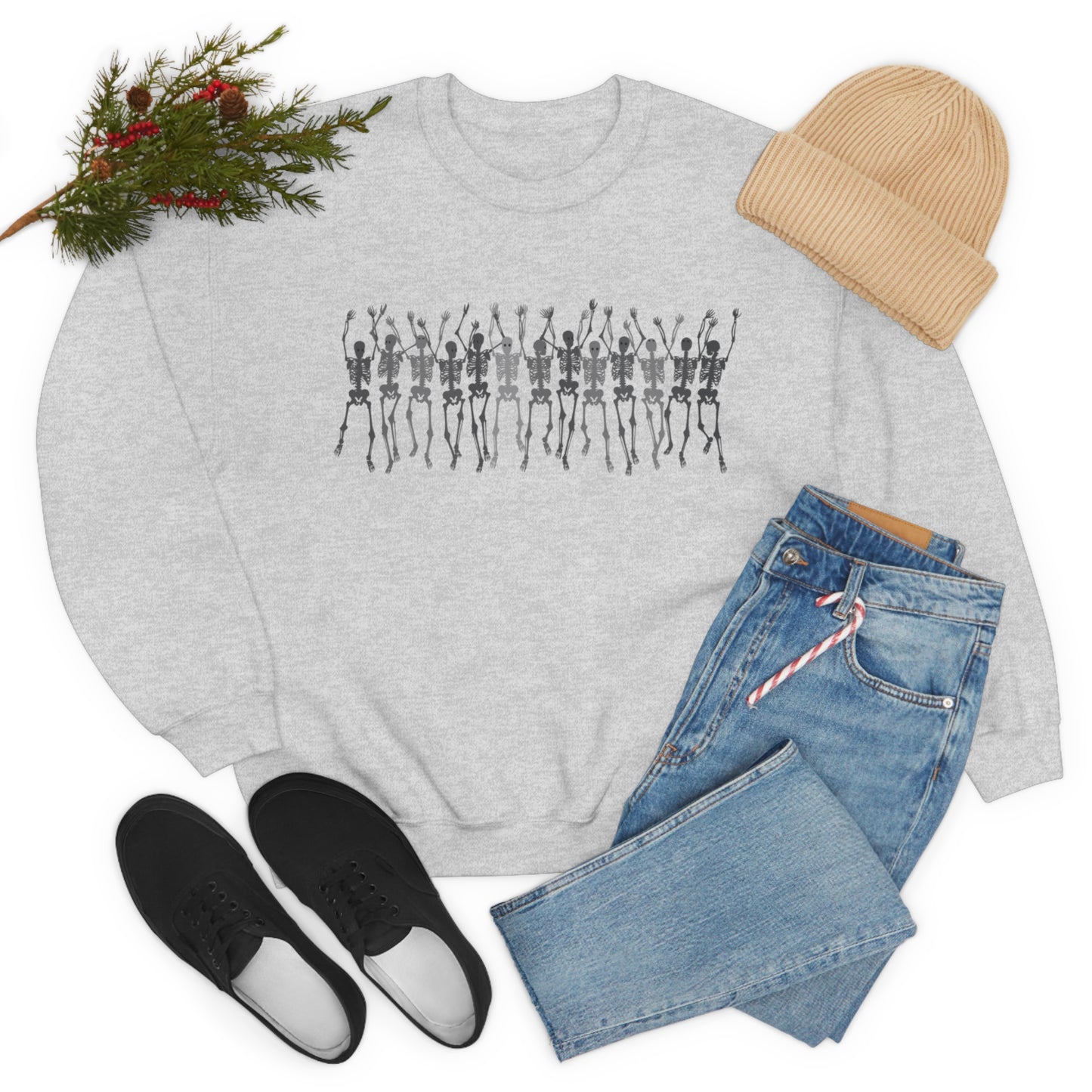Skeleton Halloween Crewneck Sweater | Spooktacularly Stylish Sweatshirt