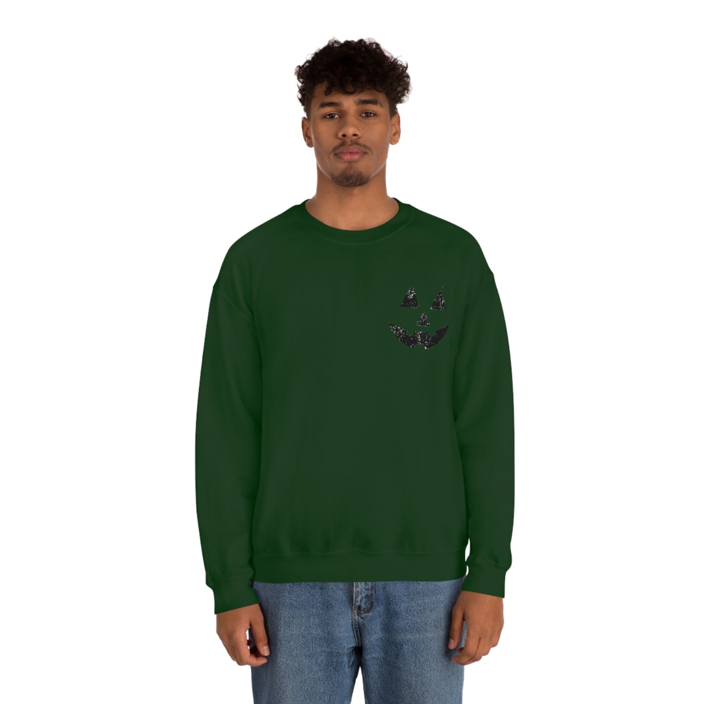 Spooky Halloween Jack-o'-Lantern Crewneck Sweater | Pumpkin Crewneck Sweatshirt