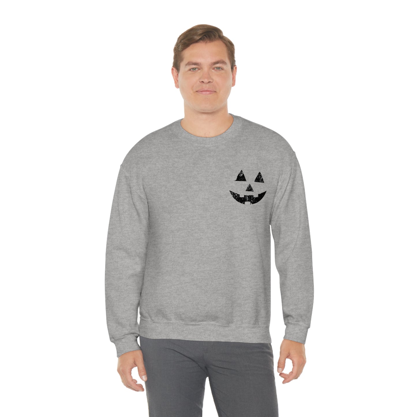 Spooky Halloween Jack-o'-Lantern Crewneck Sweater | Pumpkin Crewneck Sweatshirt
