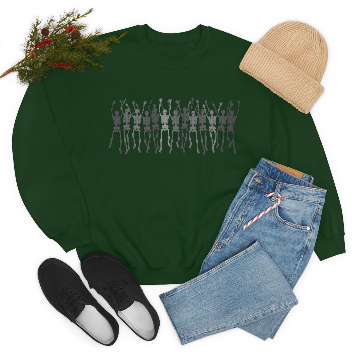 Skeleton Halloween Crewneck Sweater | Spooktacularly Stylish Sweatshirt