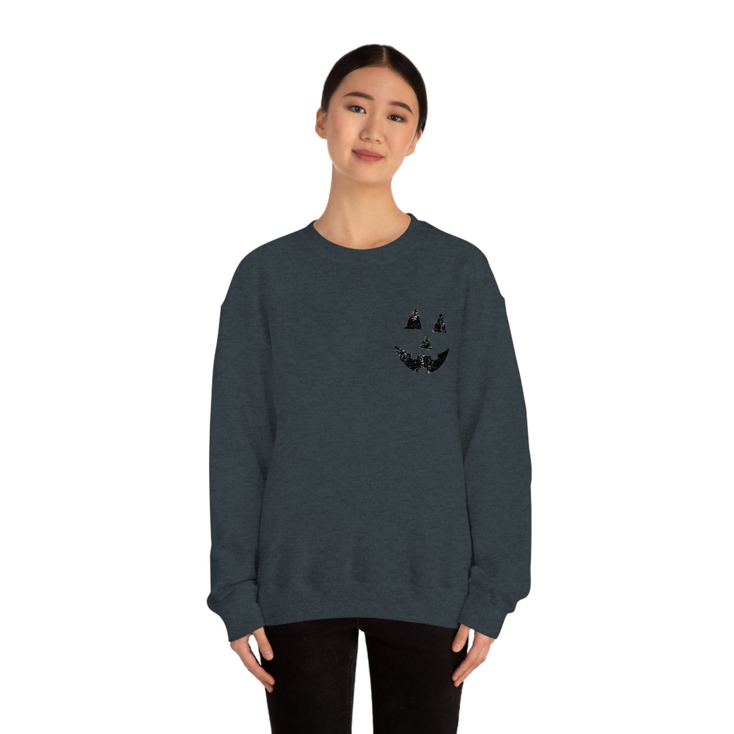 Spooky Halloween Jack-o'-Lantern Crewneck Sweater | Pumpkin Crewneck Sweatshirt