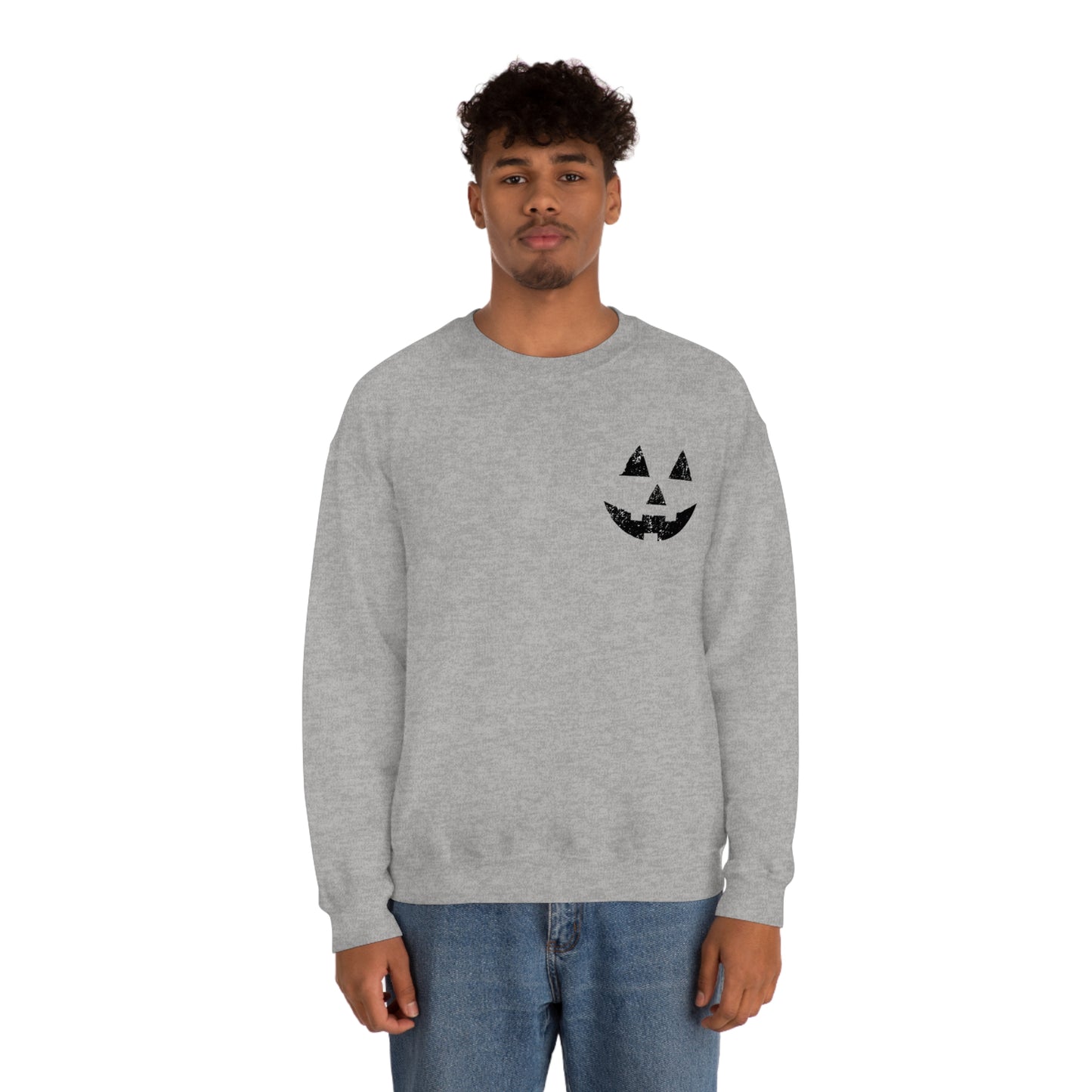 Spooky Halloween Jack-o'-Lantern Crewneck Sweater | Pumpkin Crewneck Sweatshirt