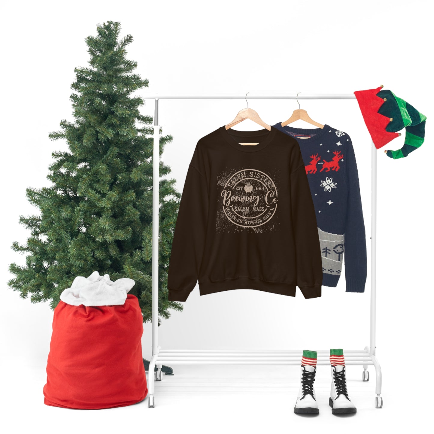 Salem Sisters Halloween Crewneck Sweater | Bewitchingly Stylish Sweatshirt