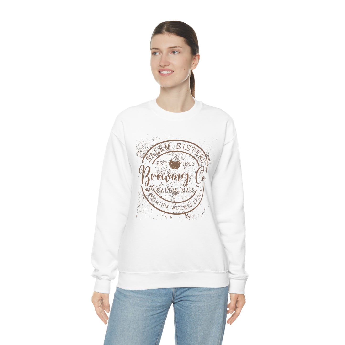 Salem Sisters Halloween Crewneck Sweater | Bewitchingly Stylish Sweatshirt