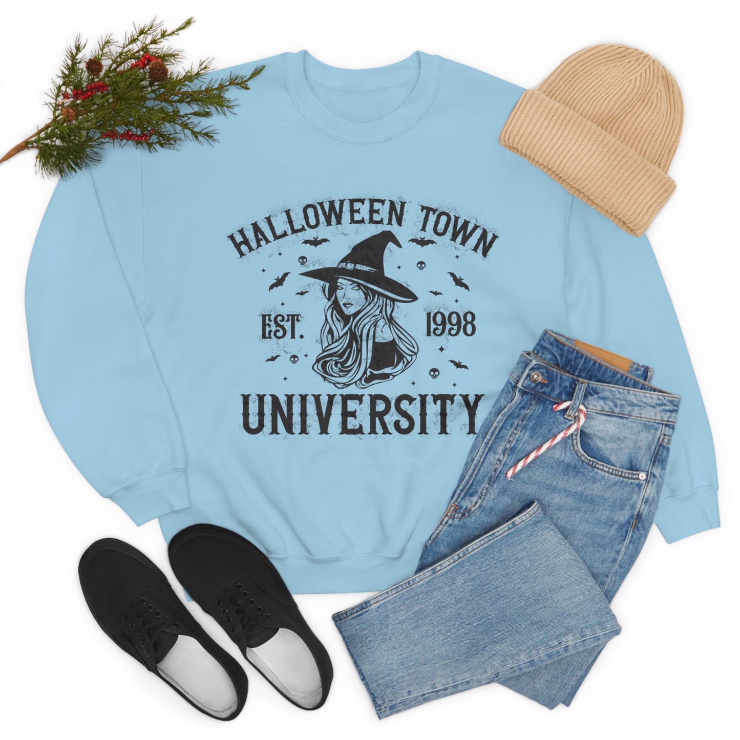 Halloweentown Crewneck Sweater | Halloween Fall Crewneck Sweatshirt