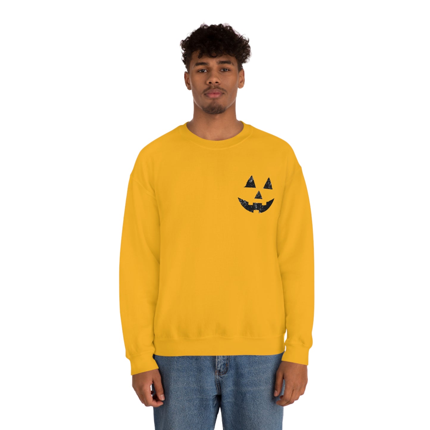 Spooky Halloween Jack-o'-Lantern Crewneck Sweater | Pumpkin Crewneck Sweatshirt