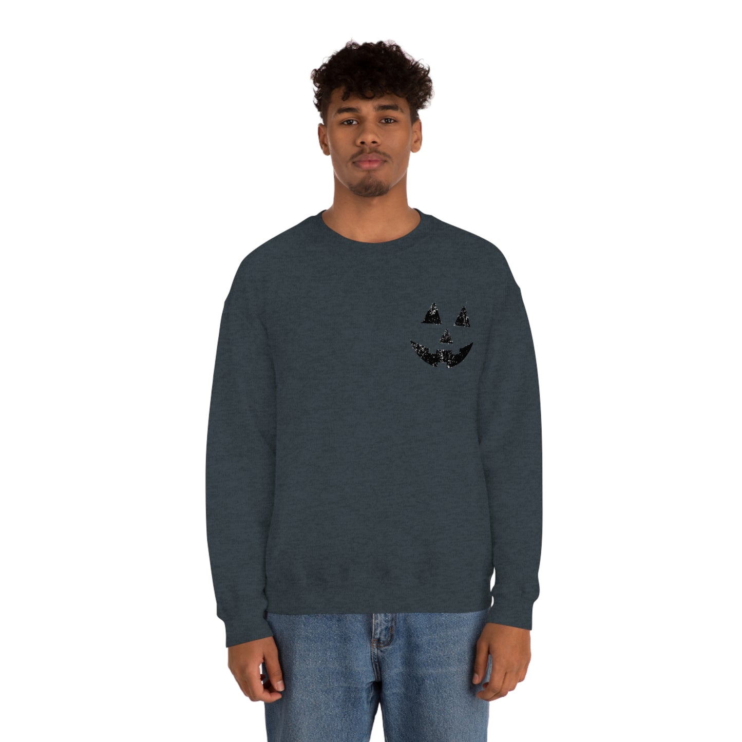 Spooky Halloween Jack-o'-Lantern Crewneck Sweater | Pumpkin Crewneck Sweatshirt