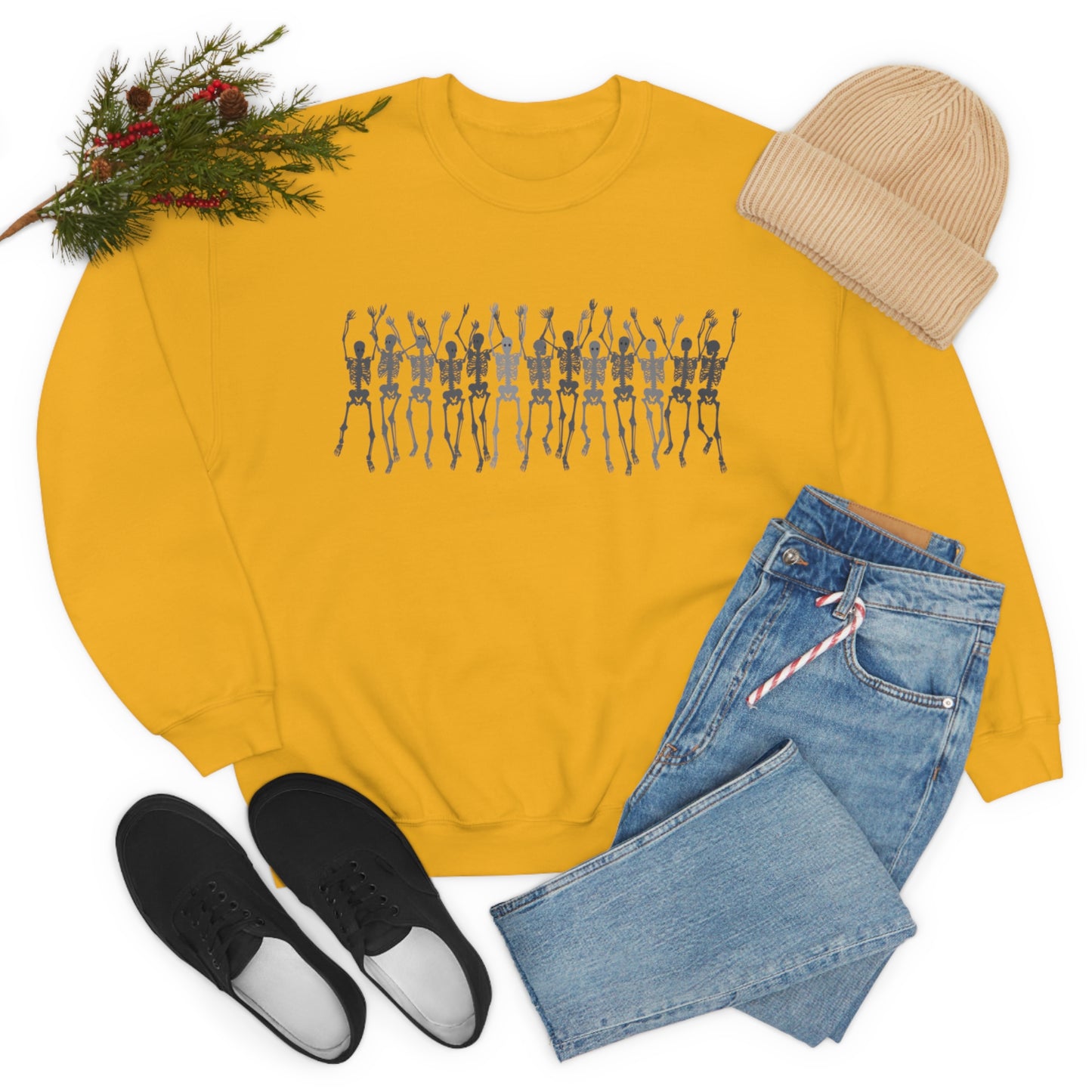 Skeleton Halloween Crewneck Sweater | Spooktacularly Stylish Sweatshirt