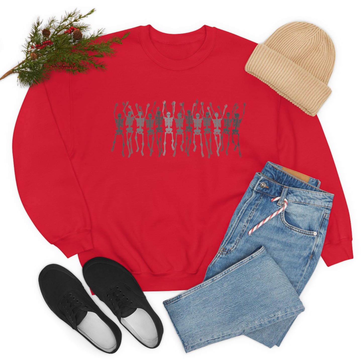 Skeleton Halloween Crewneck Sweater | Spooktacularly Stylish Sweatshirt