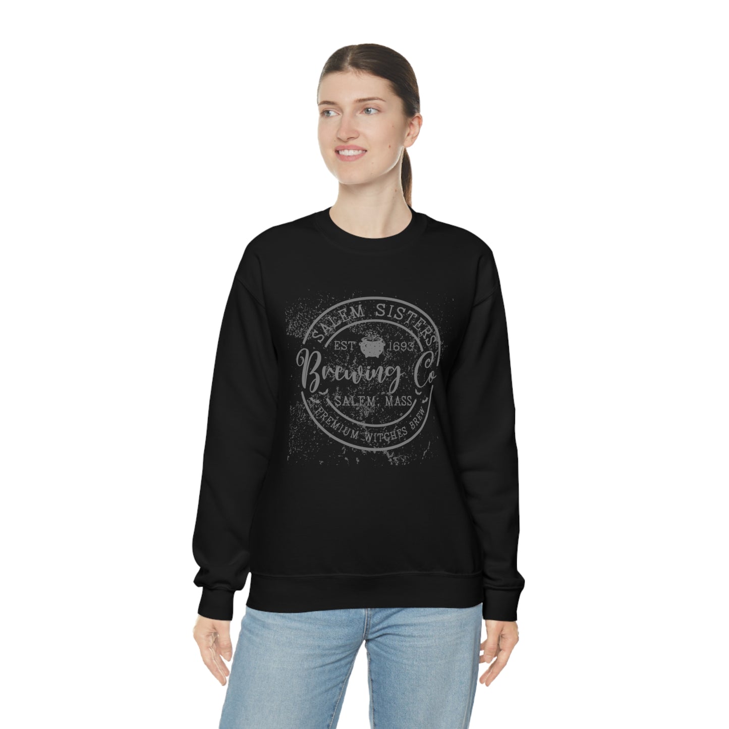 Salem Sisters Halloween Crewneck Sweater | Bewitchingly Stylish Sweatshirt