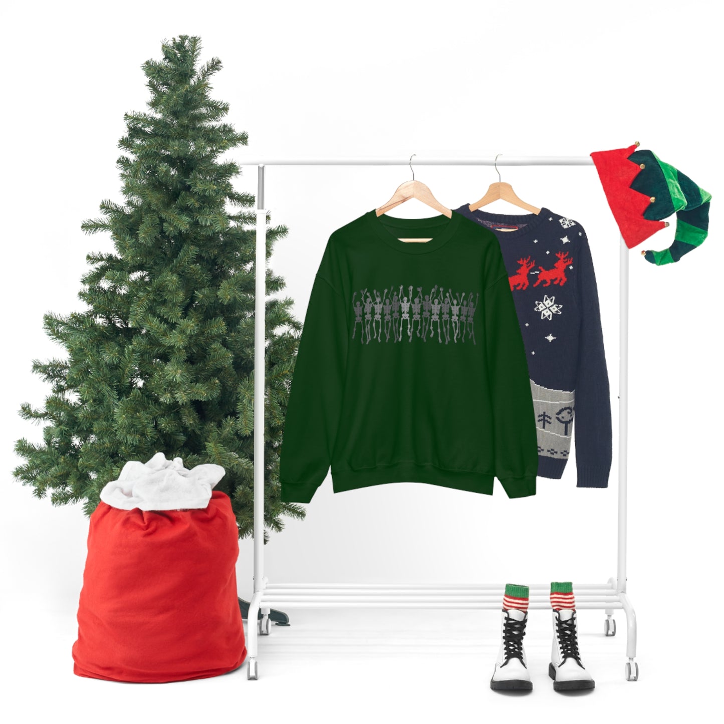 Skeleton Halloween Crewneck Sweater | Spooktacularly Stylish Sweatshirt