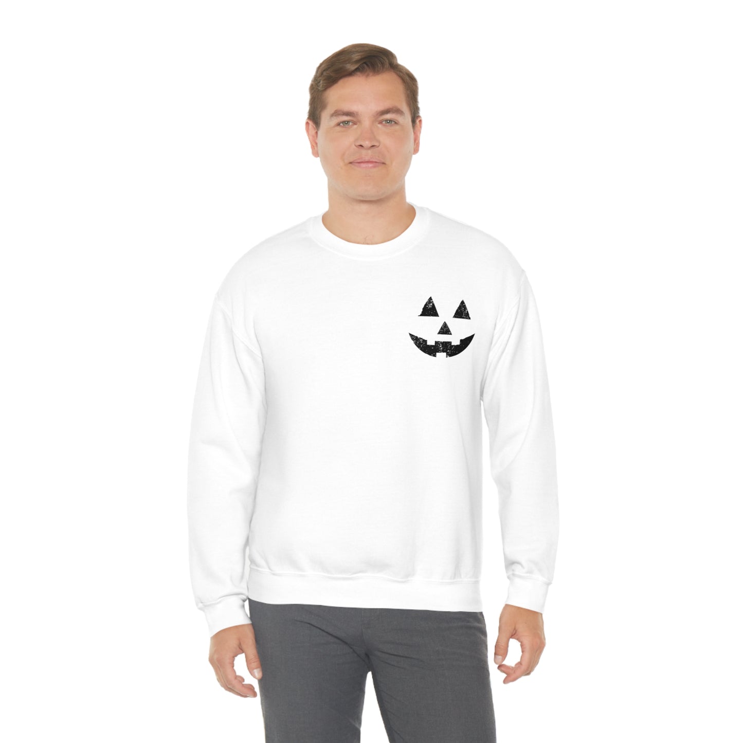 Spooky Halloween Jack-o'-Lantern Crewneck Sweater | Pumpkin Crewneck Sweatshirt