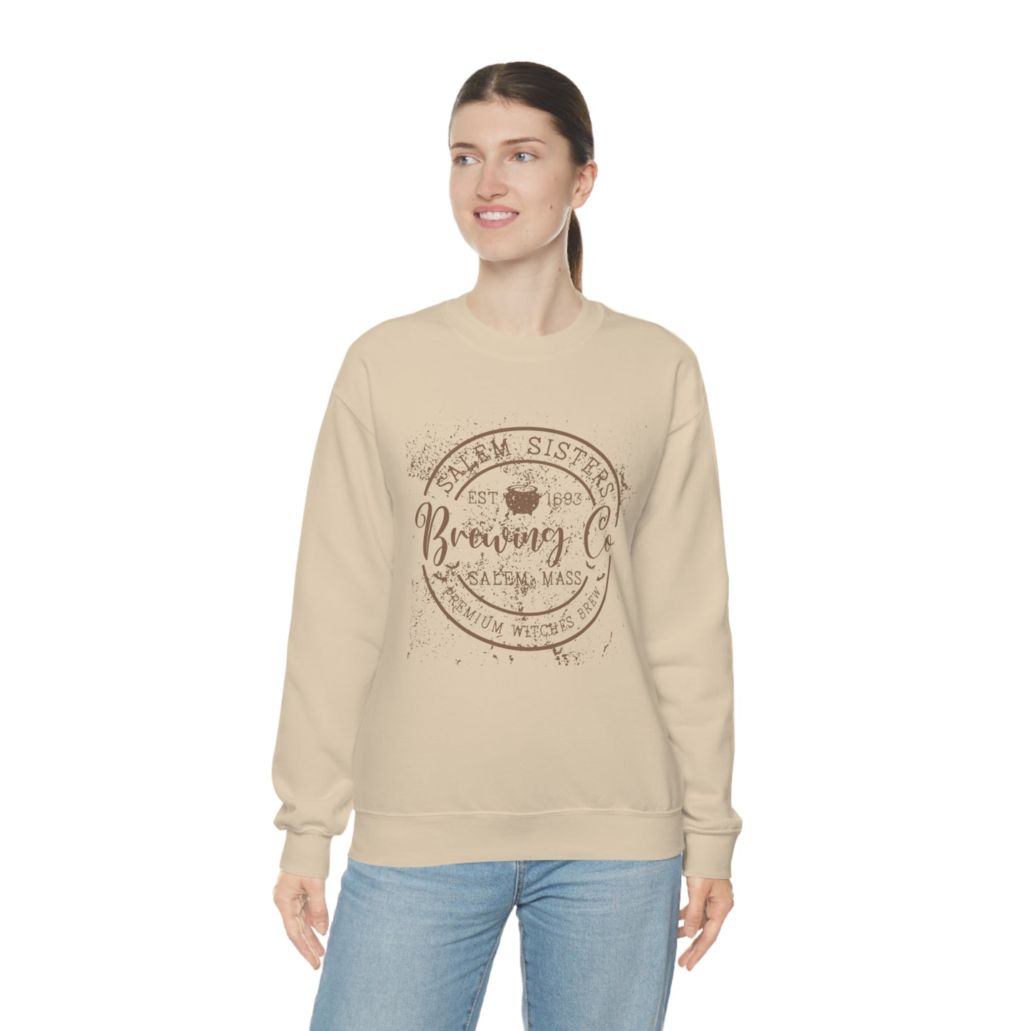 Salem Sisters Halloween Crewneck Sweater | Bewitchingly Stylish Sweatshirt