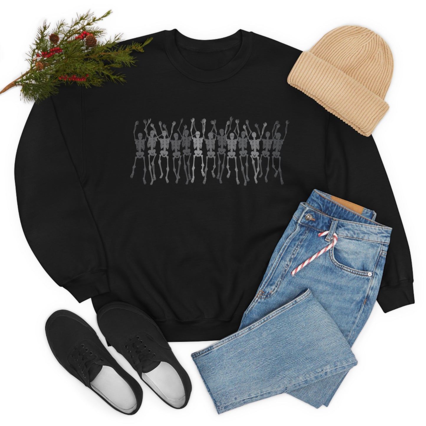 Skeleton Halloween Crewneck Sweater | Spooktacularly Stylish Sweatshirt